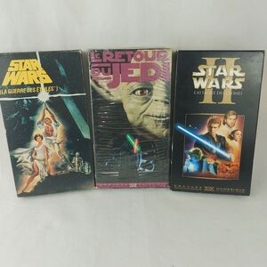 VHS vintage STAR WARS lot of 3 FRENCH